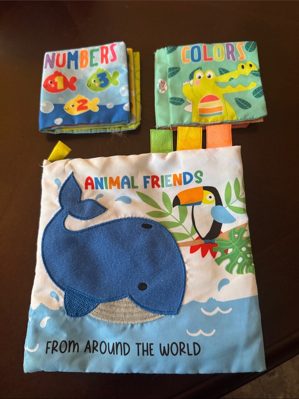 Animal Friends Soft Baby Book - Blue Whale & Bright Colors